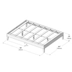 Bettgestell aus massivem Kiefernholz, Queen-Size, 209,5 cm L x 158 cm B x 35,5 cm H