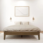 Bettgestell aus massivem Kiefernholz, Queen-Size, 209,5 cm L x 158 cm B x 35,5 cm H