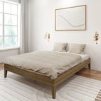 Bettgestell aus massivem Kiefernholz, Queen-Size, 209,5 cm L x 158 cm B x 35,5 cm H