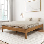 Bettgestell aus massivem Kiefernholz, Queen-Size, 209,5 cm L x 158 cm B x 35,5 cm H