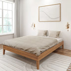 Bettgestell aus massivem Kiefernholz, Queen-Size, 209,5 cm L x 158 cm B x 35,5 cm H