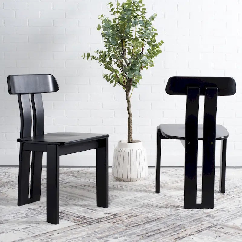 Esstischstuhl aus Massivholz im Mid-Century-Stil 48 cm B x 48 cm T x 81 cm H