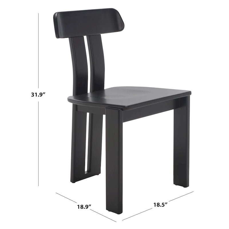 Esstischstuhl aus Massivholz im Mid-Century-Stil 48 cm B x 48 cm T x 81 cm H