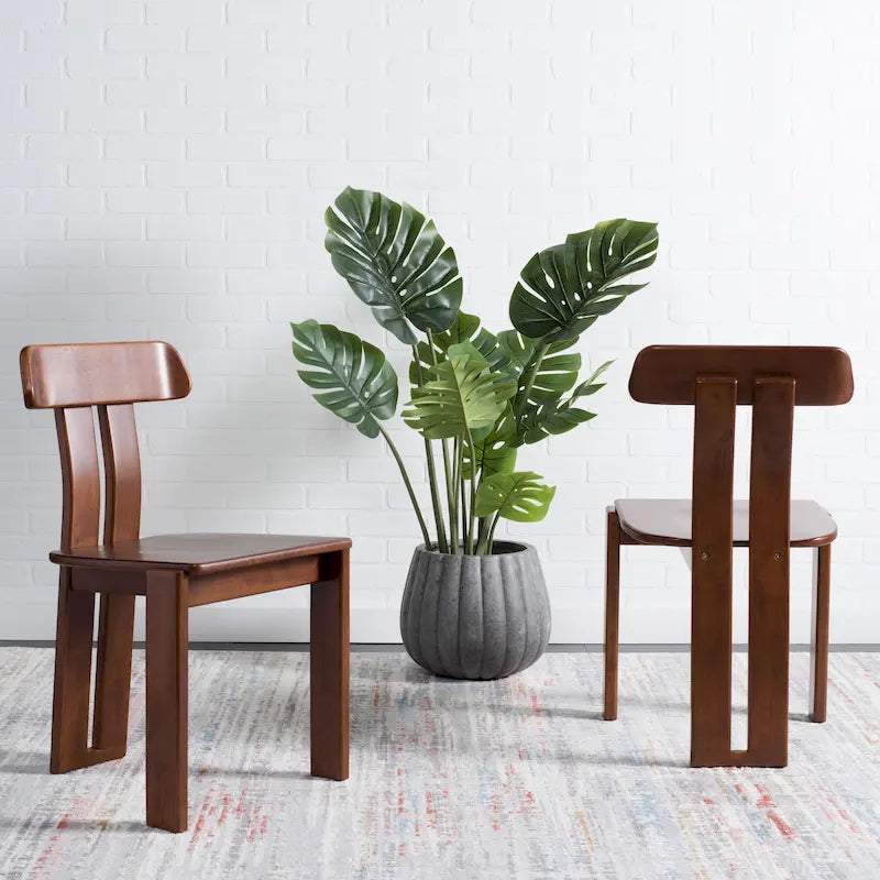 Esstischstuhl aus Massivholz im Mid-Century-Stil 48 cm B x 48 cm T x 81 cm H