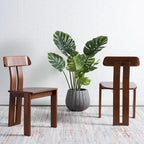 Esstischstuhl aus Massivholz im Mid-Century-Stil 48 cm B x 48 cm T x 81 cm H