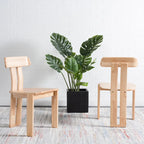 Esstischstuhl aus Massivholz im Mid-Century-Stil 48 cm B x 48 cm T x 81 cm H
