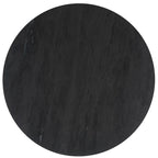 Runder Beistelltisch aus massivem grauem Marmor, 53 cm B x 53 cm T x 61 cm H
