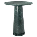 Runder Beistelltisch aus massivem grauem Marmor, 53 cm B x 53 cm T x 61 cm H