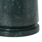 Runder Beistelltisch aus massivem grauem Marmor, 53 cm B x 53 cm T x 61 cm H