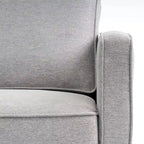 Sofa aus Eukalyptusholz und Poly-Leinen mit Armlehnentaschen 73,5" B x 29" T x 31,9" H