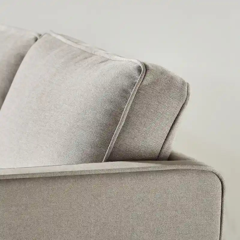 Sofa aus Eukalyptusholz und Poly-Leinen mit Armlehnentaschen 73,5" B x 29" T x 31,9" H