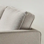 Sofa aus Eukalyptusholz und Poly-Leinen mit Armlehnentaschen 73,5" B x 29" T x 31,9" H