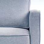 Sofa aus Eukalyptusholz und Poly-Leinen mit Armlehnentaschen 73,5" B x 29" T x 31,9" H