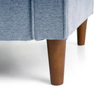 Sofa aus Eukalyptusholz und Poly-Leinen mit Armlehnentaschen 73,5" B x 29" T x 31,9" H