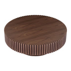 Runder MDF-Couchtisch mit Säulenfuß, Ø 80 cm x 35 cm H