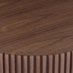 Runder MDF-Couchtisch mit Säulenfuß, Ø 80 cm x 35 cm H