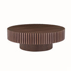 Runder MDF-Couchtisch mit Säulenfuß, Ø 80 cm x 35 cm H