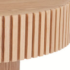Runder MDF-Couchtisch mit Säulenfuß, Ø 80 cm x 35 cm H