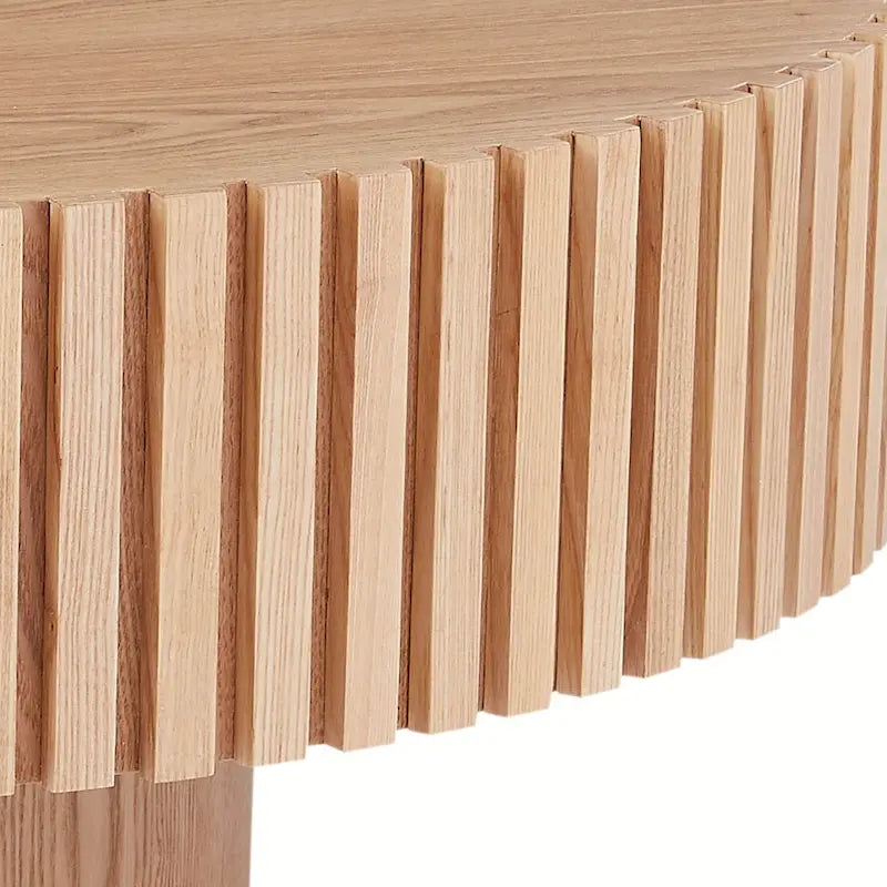 Runder MDF-Couchtisch mit Säulenfuß, Ø 80 cm x 35 cm H