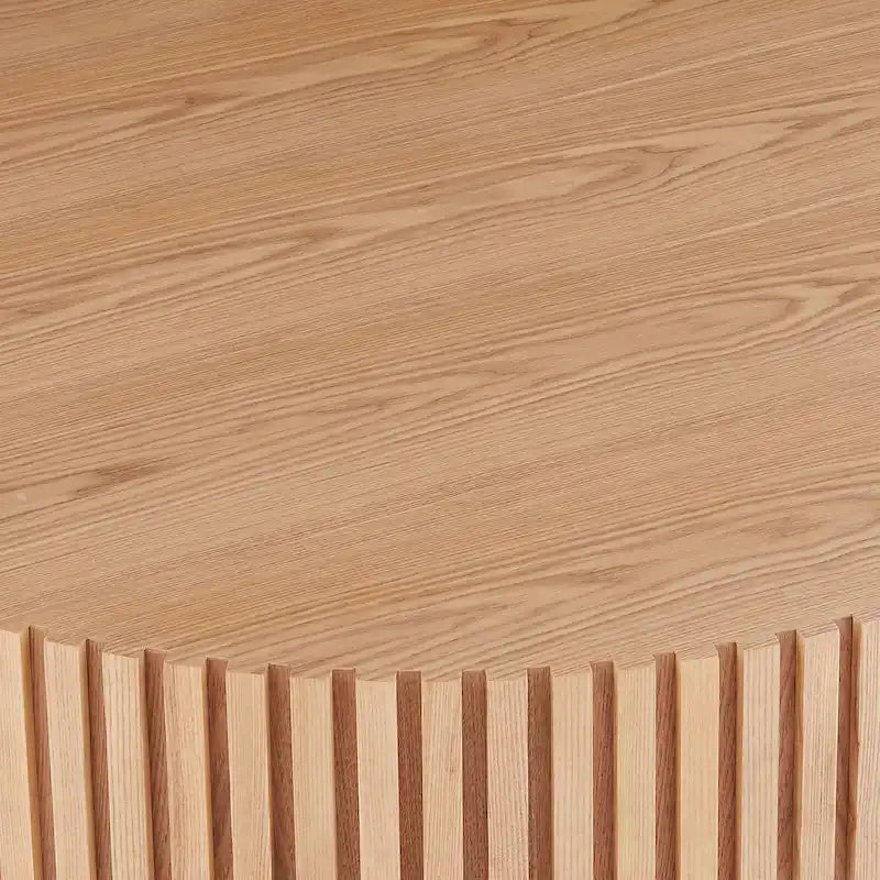 Runder MDF-Couchtisch mit Säulenfuß, Ø 80 cm x 35 cm H