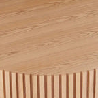 Runder MDF-Couchtisch mit Säulenfuß, Ø 80 cm x 35 cm H