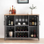 Getränkeschrank aus Spanplatte mit LED-Beleuchtung und Glastüren, 120 B x 40 T x 88 H cm