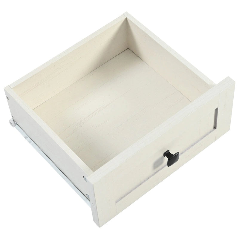 Kücheninsel aus Spanplatte & MDF mit Steckdose und feststellbaren Rollen 136 cm B x 73 cm T x 93 cm H