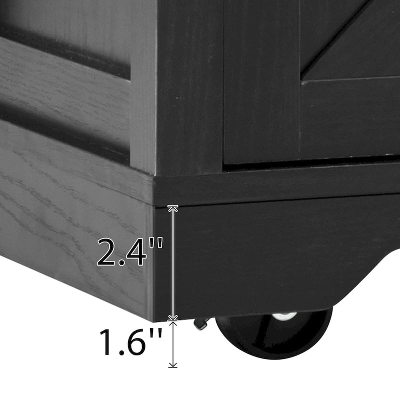 Kücheninsel aus Spanplatte & MDF mit Steckdose und feststellbaren Rollen 136 cm B x 73 cm T x 93 cm H