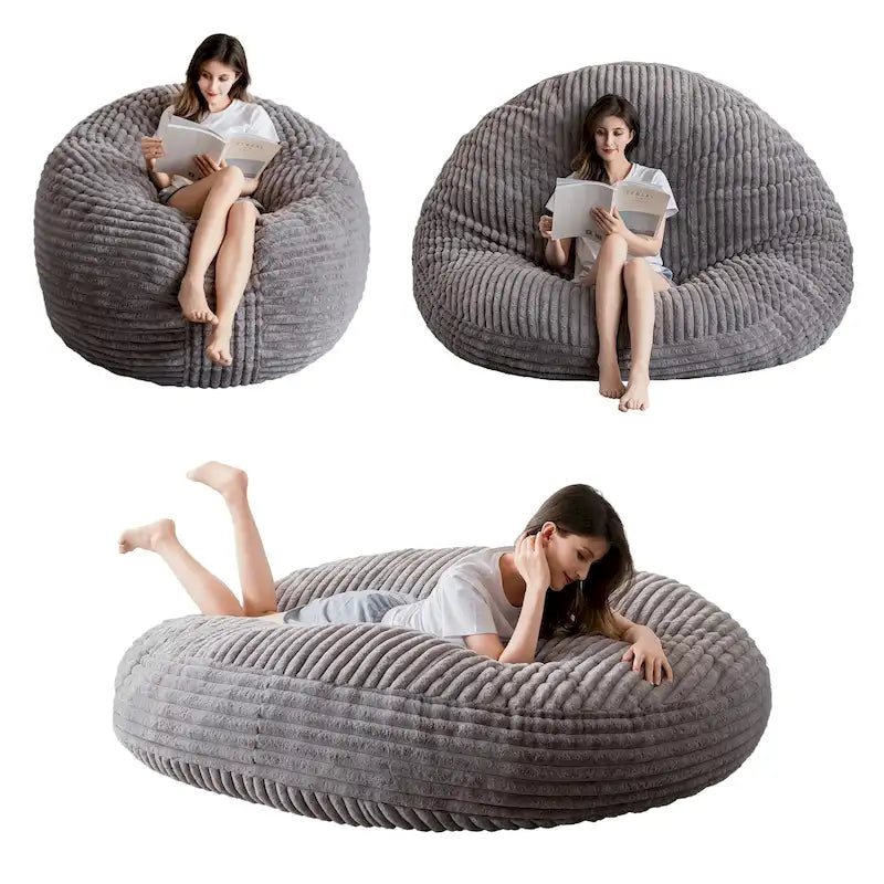 Sitzsack-Klappsofa aus hochdichtem Schaumstoff Klein 150 cm B / Mittel 180 cm B