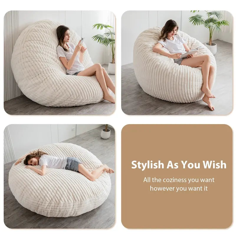 Sitzsack-Klappsofa aus hochdichtem Schaumstoff Klein 150 cm B / Mittel 180 cm B