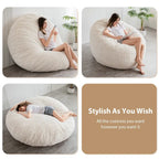 Sitzsack-Klappsofa aus hochdichtem Schaumstoff Klein 150 cm B / Mittel 180 cm B