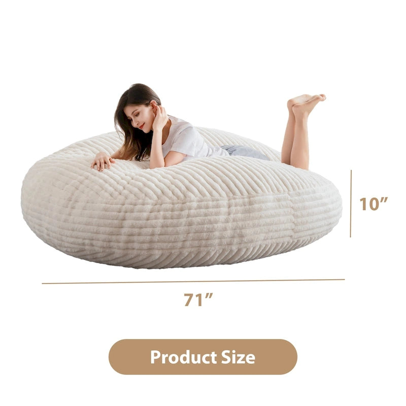 Sitzsack-Klappsofa aus hochdichtem Schaumstoff Klein 150 cm B / Mittel 180 cm B