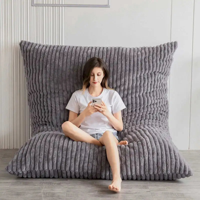 Sitzsack-Klappsofa aus hochdichtem Schaumstoff Klein 150 cm B / Mittel 180 cm B