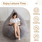 Sitzsack-Klappsofa aus hochdichtem Schaumstoff Klein 150 cm B / Mittel 180 cm B