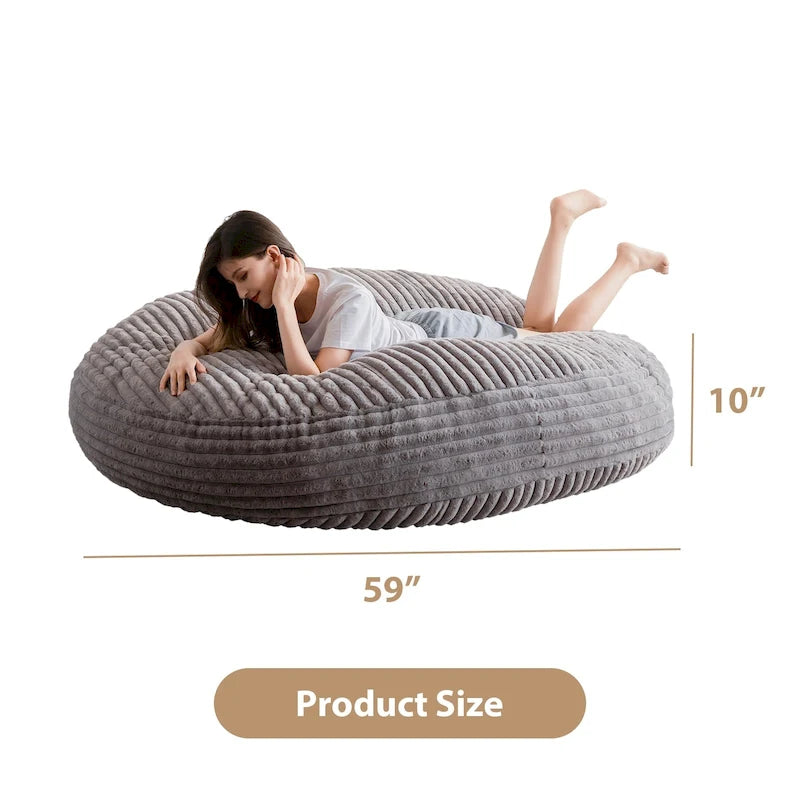 Sitzsack-Klappsofa aus hochdichtem Schaumstoff Klein 150 cm B / Mittel 180 cm B