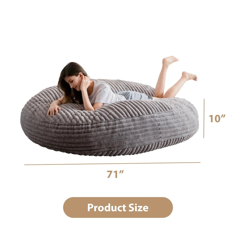 Sitzsack-Klappsofa aus hochdichtem Schaumstoff Klein 150 cm B / Mittel 180 cm B
