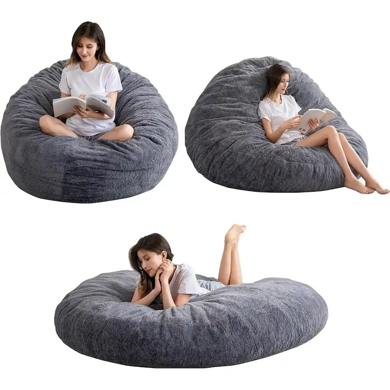 Sitzsack-Klappsofa aus hochdichtem Schaumstoff Klein 150 cm B / Mittel 180 cm B