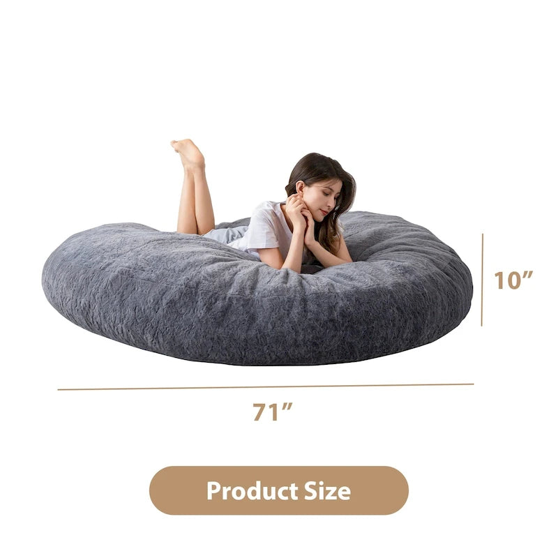 Sitzsack-Klappsofa aus hochdichtem Schaumstoff Klein 150 cm B / Mittel 180 cm B