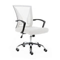 Ergonomischer Bürostuhl mit Rückenlehne aus Netzstoff und Schaumstoff, mit Lordosenstütze, 55,1 cm B x 59,9 cm T x 93-103,1 cm H