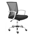 Ergonomischer Bürostuhl mit Rückenlehne aus Netzstoff und Schaumstoff, mit Lordosenstütze, 55,1 cm B x 59,9 cm T x 93-103,1 cm H