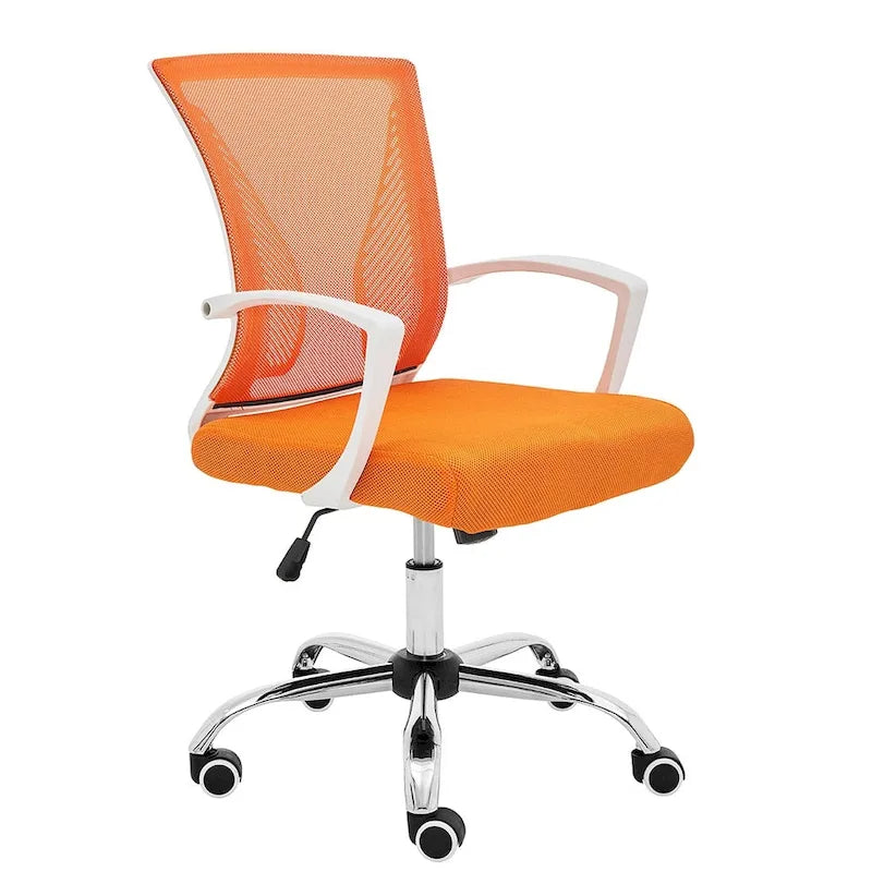 Ergonomischer Bürostuhl mit Rückenlehne aus Netzstoff und Schaumstoff, mit Lordosenstütze, 55,1 cm B x 59,9 cm T x 93-103,1 cm H