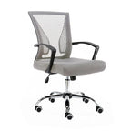 Ergonomischer Bürostuhl mit Rückenlehne aus Netzstoff und Schaumstoff, mit Lordosenstütze, 55,1 cm B x 59,9 cm T x 93-103,1 cm H