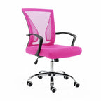Ergonomischer Bürostuhl mit Rückenlehne aus Netzstoff und Schaumstoff, mit Lordosenstütze, 55,1 cm B x 59,9 cm T x 93-103,1 cm H