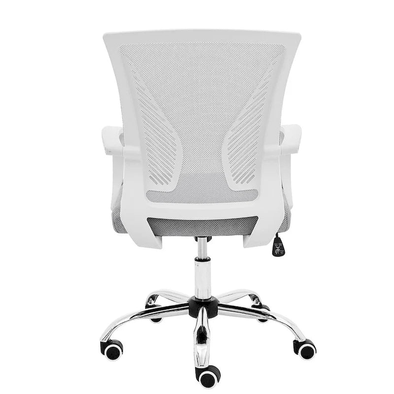Ergonomischer Bürostuhl mit Rückenlehne aus Netzstoff und Schaumstoff, mit Lordosenstütze, 55,1 cm B x 59,9 cm T x 93-103,1 cm H