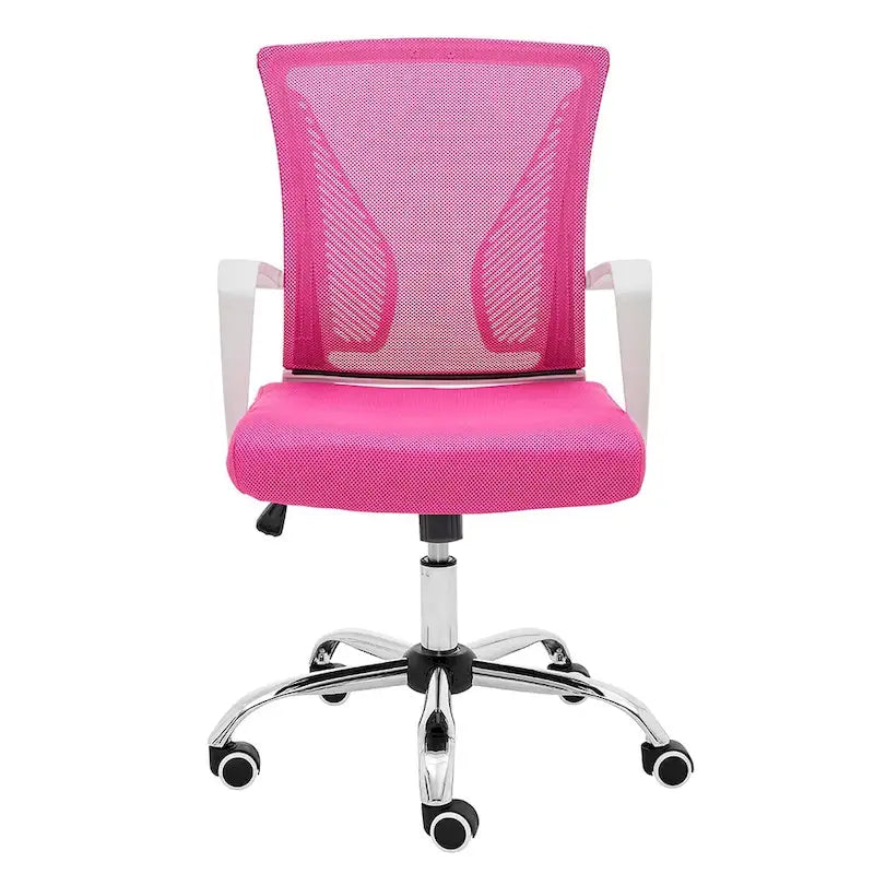 Ergonomischer Bürostuhl mit Rückenlehne aus Netzstoff und Schaumstoff, mit Lordosenstütze, 55,1 cm B x 59,9 cm T x 93-103,1 cm H
