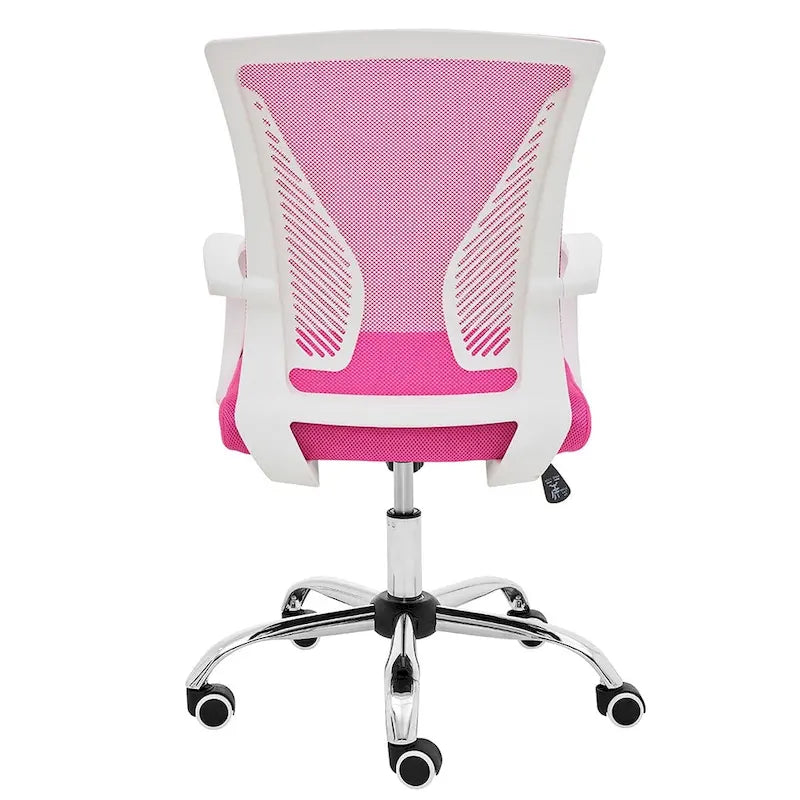 Ergonomischer Bürostuhl mit Rückenlehne aus Netzstoff und Schaumstoff, mit Lordosenstütze, 55,1 cm B x 59,9 cm T x 93-103,1 cm H