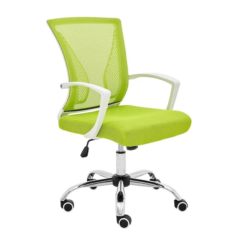 Ergonomischer Bürostuhl mit Rückenlehne aus Netzstoff und Schaumstoff, mit Lordosenstütze, 55,1 cm B x 59,9 cm T x 93-103,1 cm H