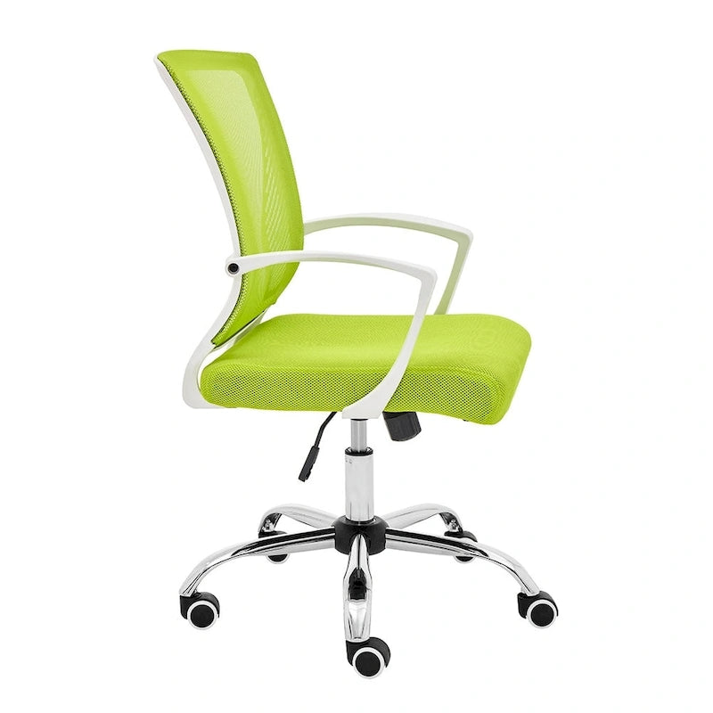 Ergonomischer Bürostuhl mit Rückenlehne aus Netzstoff und Schaumstoff, mit Lordosenstütze, 55,1 cm B x 59,9 cm T x 93-103,1 cm H