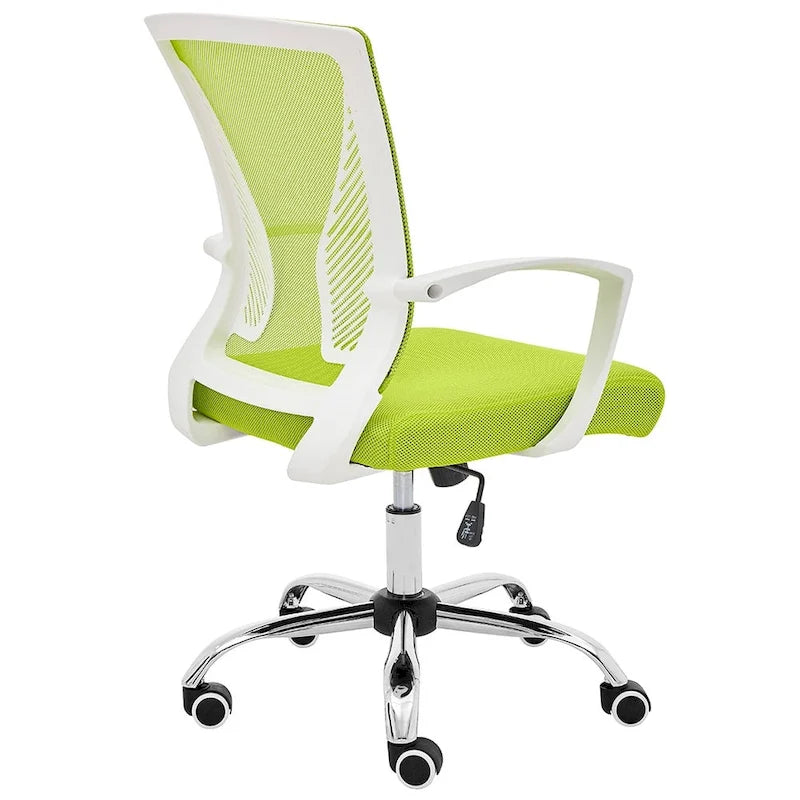 Ergonomischer Bürostuhl mit Rückenlehne aus Netzstoff und Schaumstoff, mit Lordosenstütze, 55,1 cm B x 59,9 cm T x 93-103,1 cm H