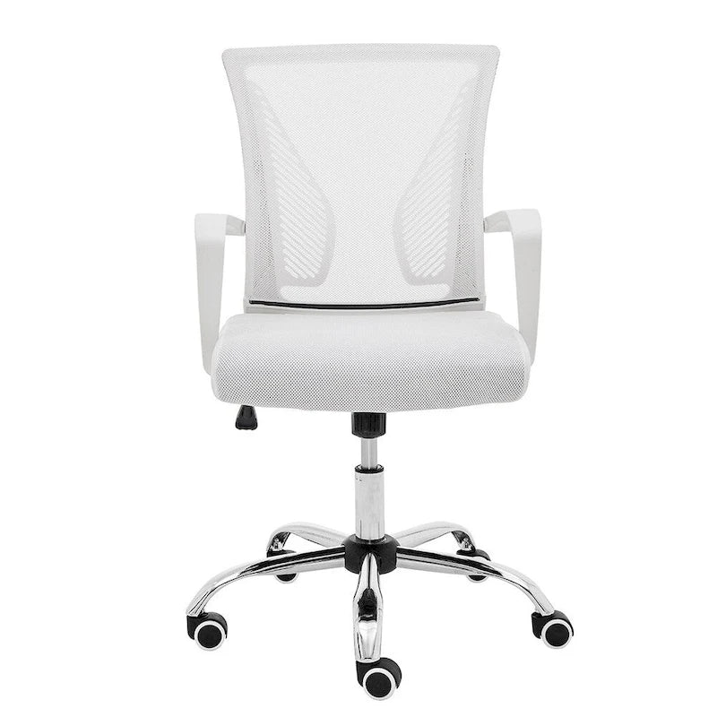 Ergonomischer Bürostuhl mit Rückenlehne aus Netzstoff und Schaumstoff, mit Lordosenstütze, 55,1 cm B x 59,9 cm T x 93-103,1 cm H